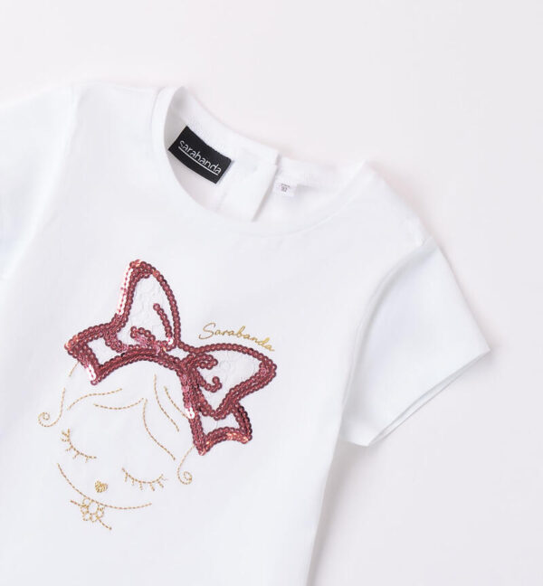 T-shirt bambina paillettes