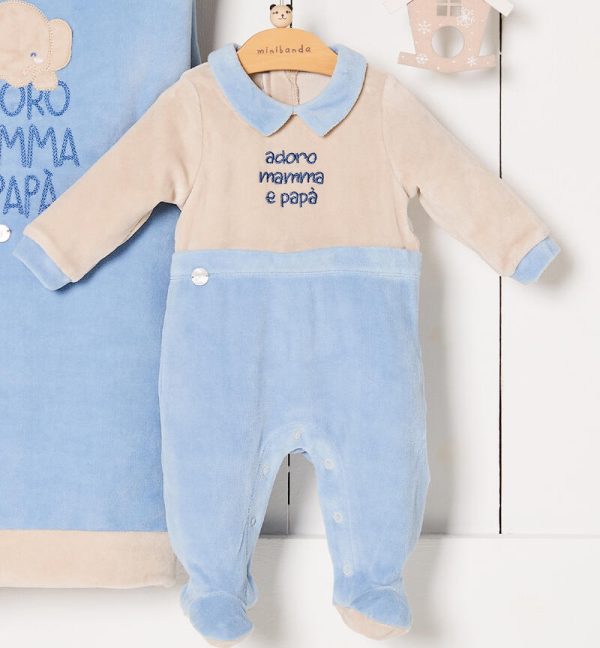 Tutina neonato con scritte Minibanda