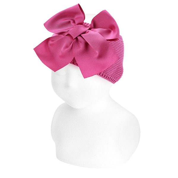 Fascia per capelli neonata con fiocco grande Condor