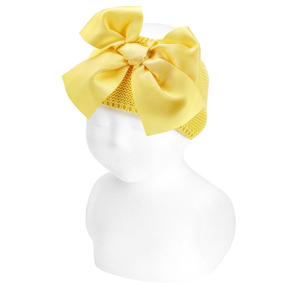 Fascia per capelli neonata con fiocco grande Condor