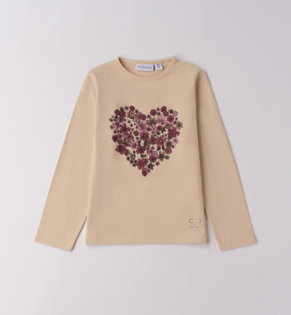 Maglia bambina con cuore Sarabanda