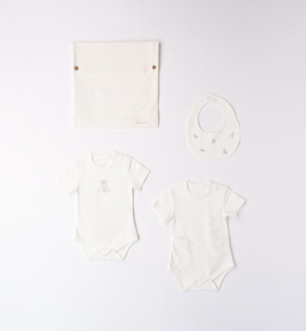 Kit body, bavetta e sacchettino unisex