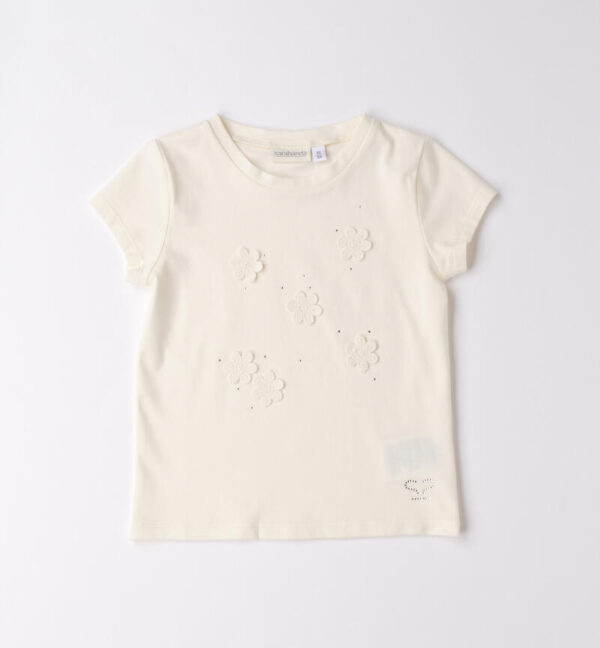 T-shirt con fiori bambina Sarabanda