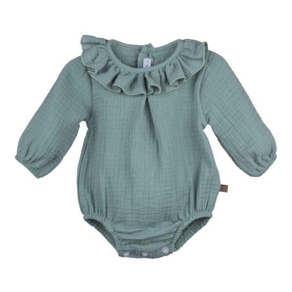 Pagliaccetto mussola verde Calamaro Baby