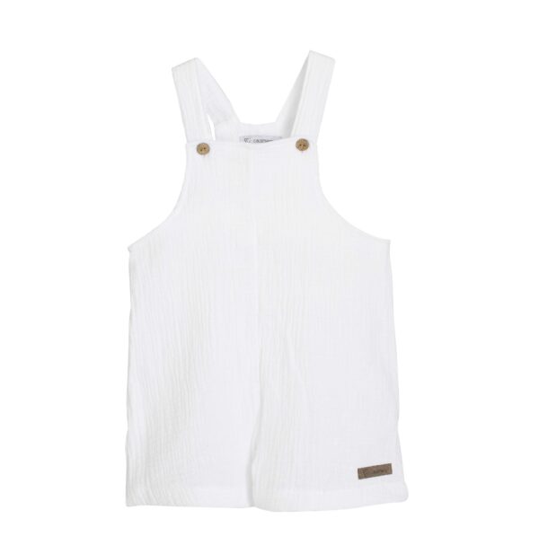 Salopette bianco Calamaro Baby