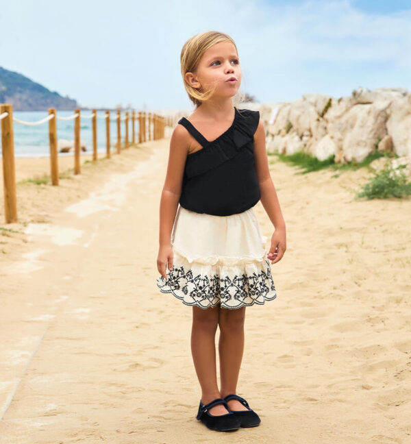 Completo bambina top monospalla